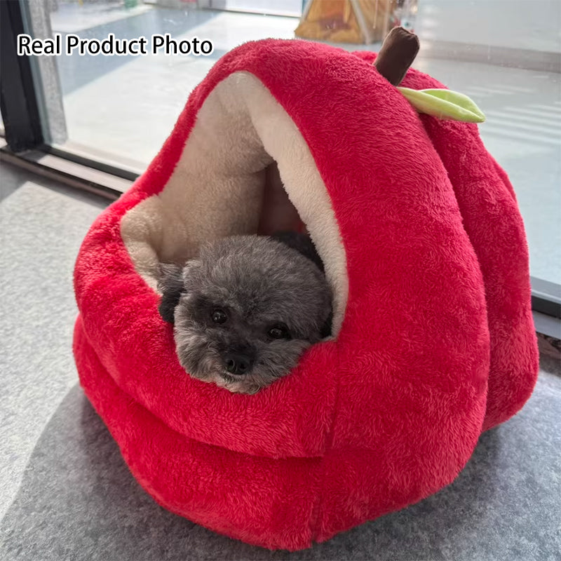 Modern Spherical Velvet Anti-Slip Dog and Cat Bed for Bedroom