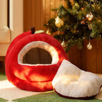Modern Spherical Velvet Anti-Slip Dog and Cat Bed for Bedroom
