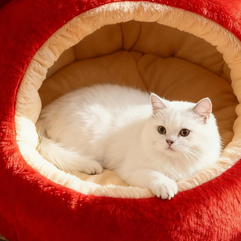 Modern Spherical Velvet Anti-Slip Dog and Cat Bed for Bedroom