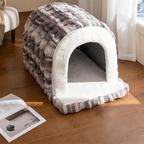 Stylish Minimalist Velvet Anti-Slip Cat and Dog Bed for Home