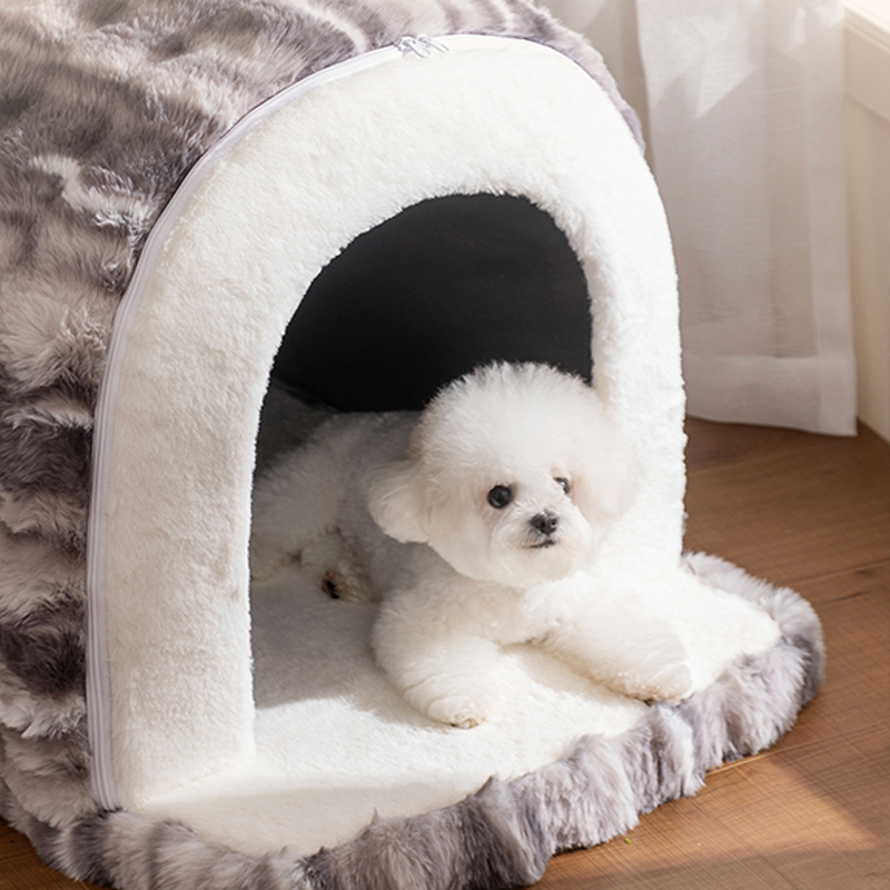 Stylish Minimalist Velvet Anti-Slip Cat and Dog Bed for Home