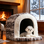 Stylish Minimalist Velvet Anti-Slip Cat and Dog Bed for Home