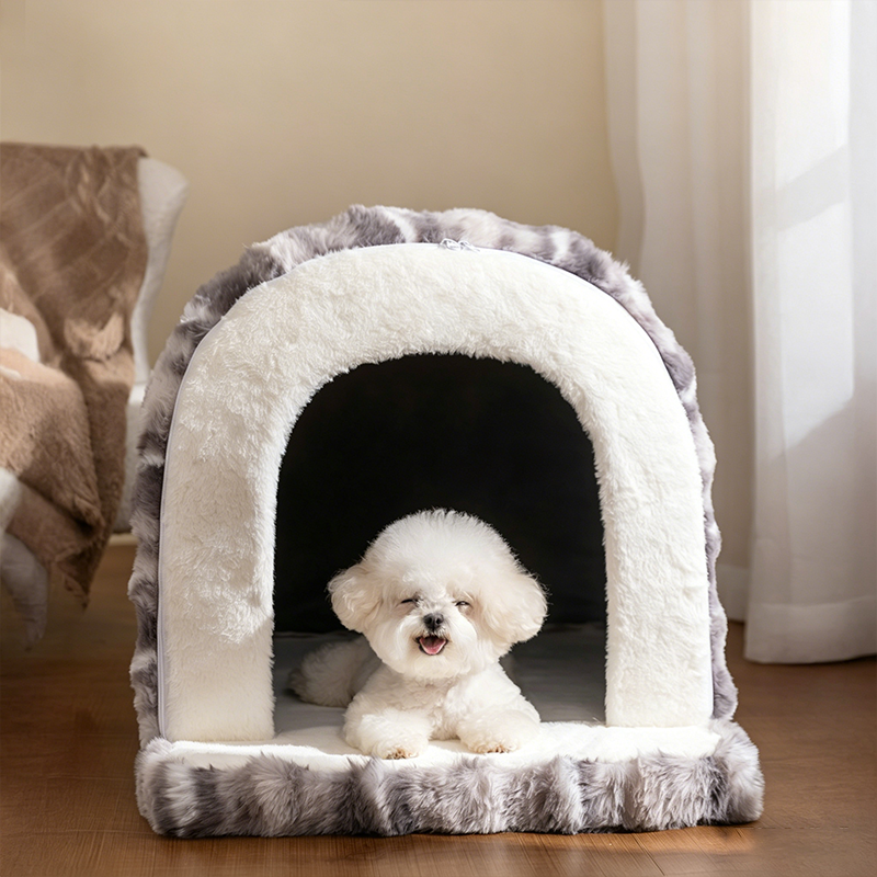 Stylish Minimalist Velvet Anti-Slip Cat and Dog Bed for Home