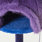 Modern Velvet Sisal Round Witch Hat Cat Tree Condo with Perches