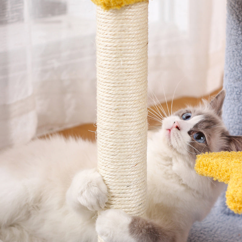 Modern 4-Tier Cat Tree with Star & Moon Design for Living Room