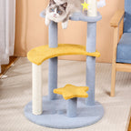 Modern 4-Tier Cat Tree with Star & Moon Design for Living Room