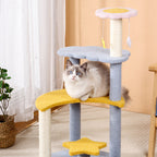 Modern 4-Tier Cat Tree with Star & Moon Design for Living Room