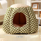 Nordic Pineapple Crystal Flannelette Washable Dog & Cat Bed 1-Hole