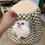 Nordic Pineapple Crystal Flannelette Washable Dog & Cat Bed 1-Hole