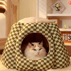 Nordic Pineapple Crystal Flannelette Washable Dog & Cat Bed 1-Hole