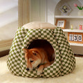 Nordic Pineapple Crystal Flannelette Washable Dog & Cat Bed 1-Hole